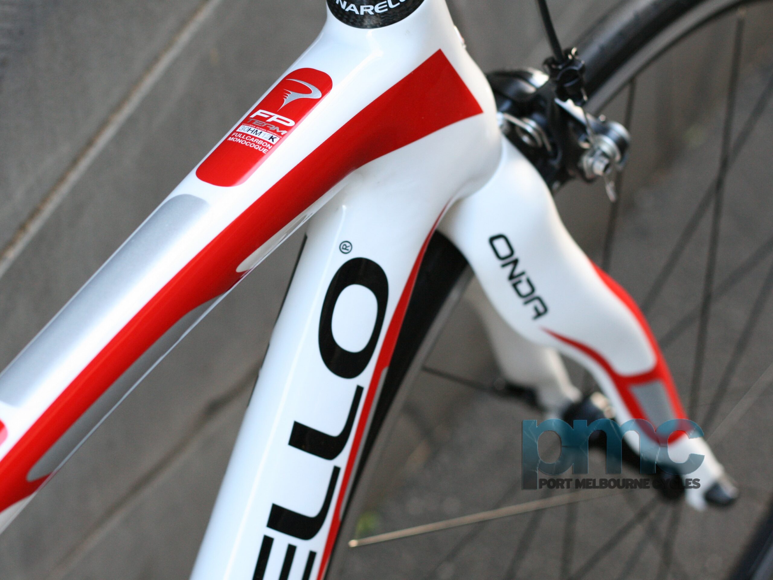 Pinarello FP Team Mech Frameset White Red (738) - Port Melbourne