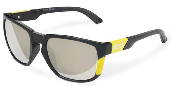 KOO California Black/Yellow Sunglasses (Super Ivory Lens) - Medium