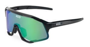 KOO Demos Black/Green Sunglasses (Green Mirror Lens)