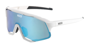 KOO Demos White/Turquoise Sunglasses (Turquoise Lens)