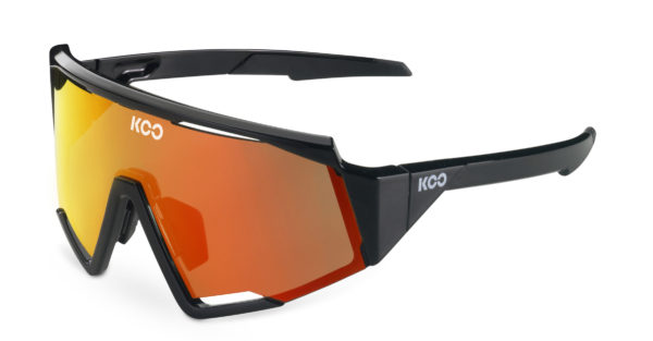 KOO Spectro Black/Red Sunglasses (Red Mirror Lens)
