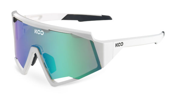KOO Spectro White/Green Sunglasses (Green Mirror Lens)