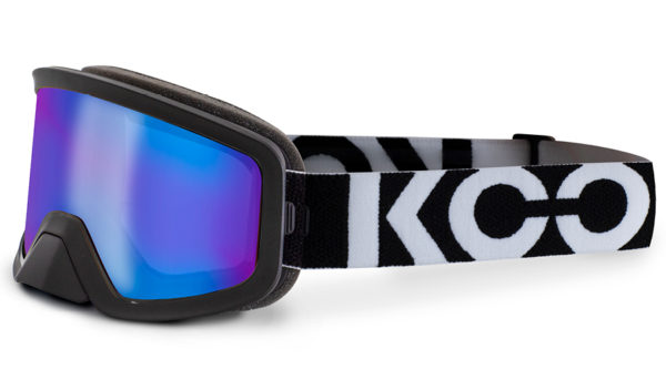 KOO Edge Black MTB Goggles (Blue Mirror Lenses) - Medium