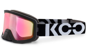 KOO Edge Black MTB Goggles Pink Mirror Lenses - Medium