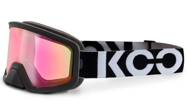 KOO Edge Black MTB Goggles Pink Mirror Lenses - Medium