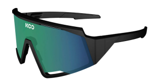 KOO Spectro Black Matt Sunglasses (Green Mirror Lens)