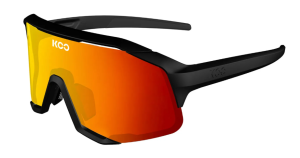KOO Demos Black Matt Sunglasses (Red Mirror Lens)