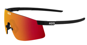 KOO NOVA Black Matt Sunglasses (Red Mirror Lens)