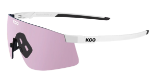 KOO NOVA White Matt Sunglasses (Photocromic Pink Lens)