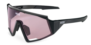 KOO Spectro Black Sunglasses (Photochromic Pink Lens)