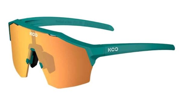KOO ALIBI Persian Green Matt Sunglasses (Orange Mirror Lens)