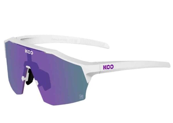 KOO ALIBI MDD White Sunglasses (Violet Mirror Lens)
