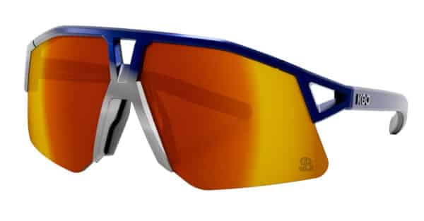 KOO HYPE BORA Blue/Silver Sunglasses (Red Mirror Lens)