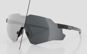 KOO NEBULA Black Glass Sunglasses (Photochromic Graphite Mirror Lens)