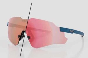 KOO NEBULA Midnight Blue Matt Sunglasses (Photochromic Rose Gold Mirror Lens)