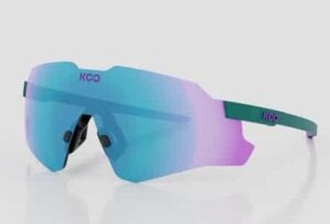 KOO NEBULA Teal Matt Sunglasses (Dark Turquoise Mirror Lens)